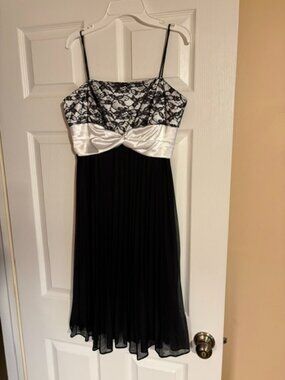 Black and White classic semi formal cocktail dress